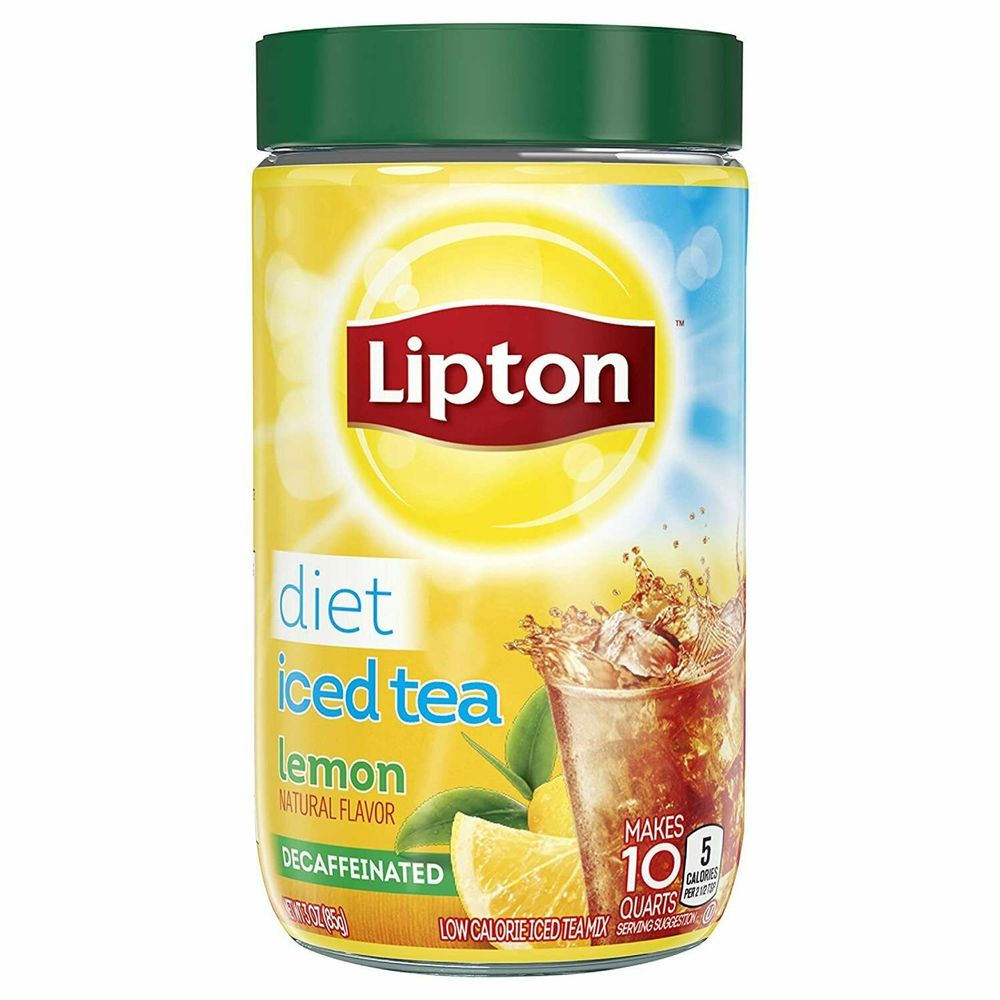 Lipton Diet Iced Tea Lemon Flavor Decaf Mix 2.6 oz